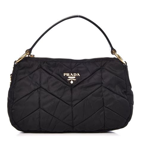 prada nylon shoulder bag black